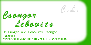 csongor lebovits business card